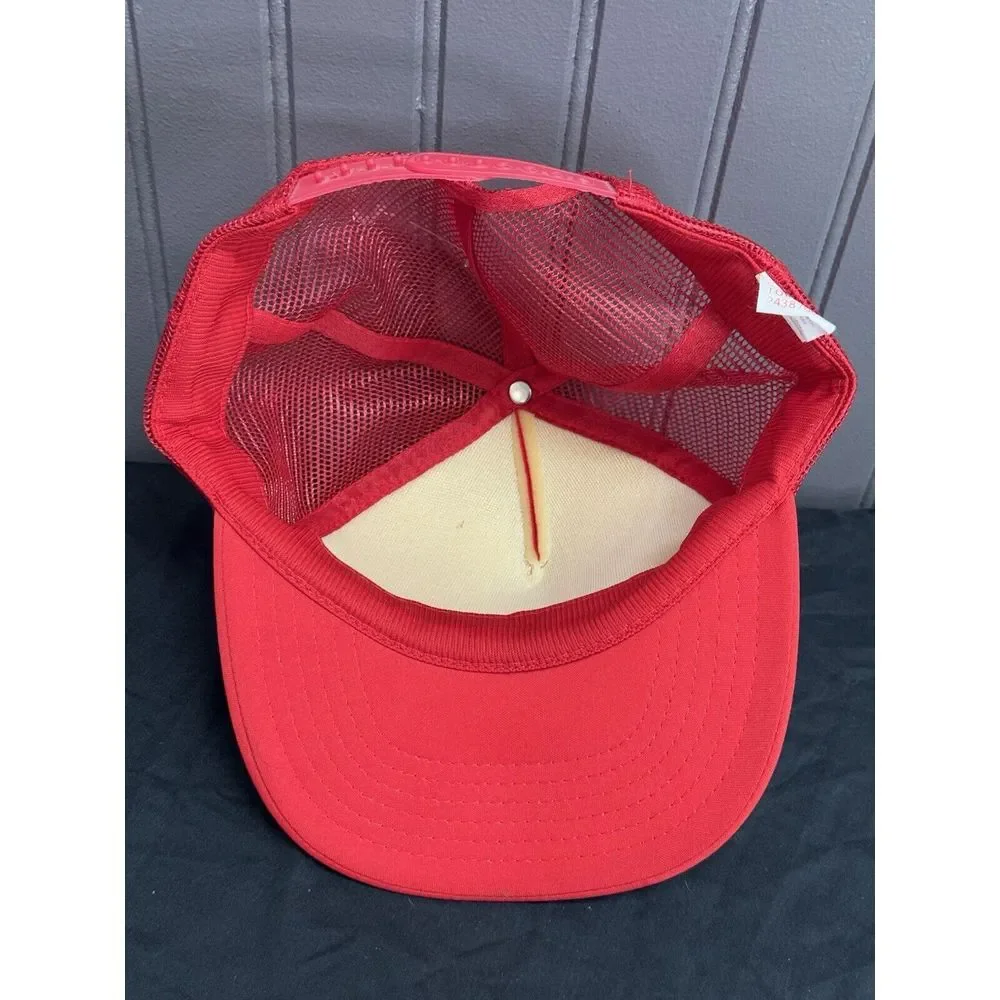 Vintage Toronto Alaska Hwy Yukon Red Trucker Hat Mile 590 Contact‎ Creek Lodge